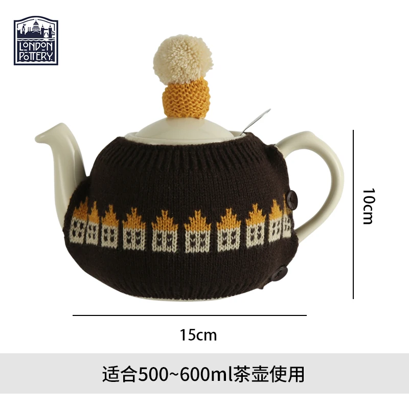 London Pottery Teapot Tea cosy Brown House 80% Wool Knit Cover kettle fabric cover Cute tea cozy Christmas decoration gifts