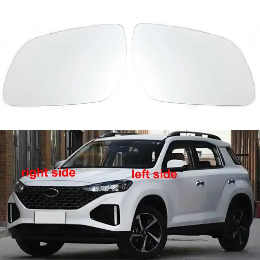 For Hyundai IX35 2021 2022 Car Accessories Door Wing Rear View Mirrors Lenses Outer Rearview Side Mirror White Glass Lens