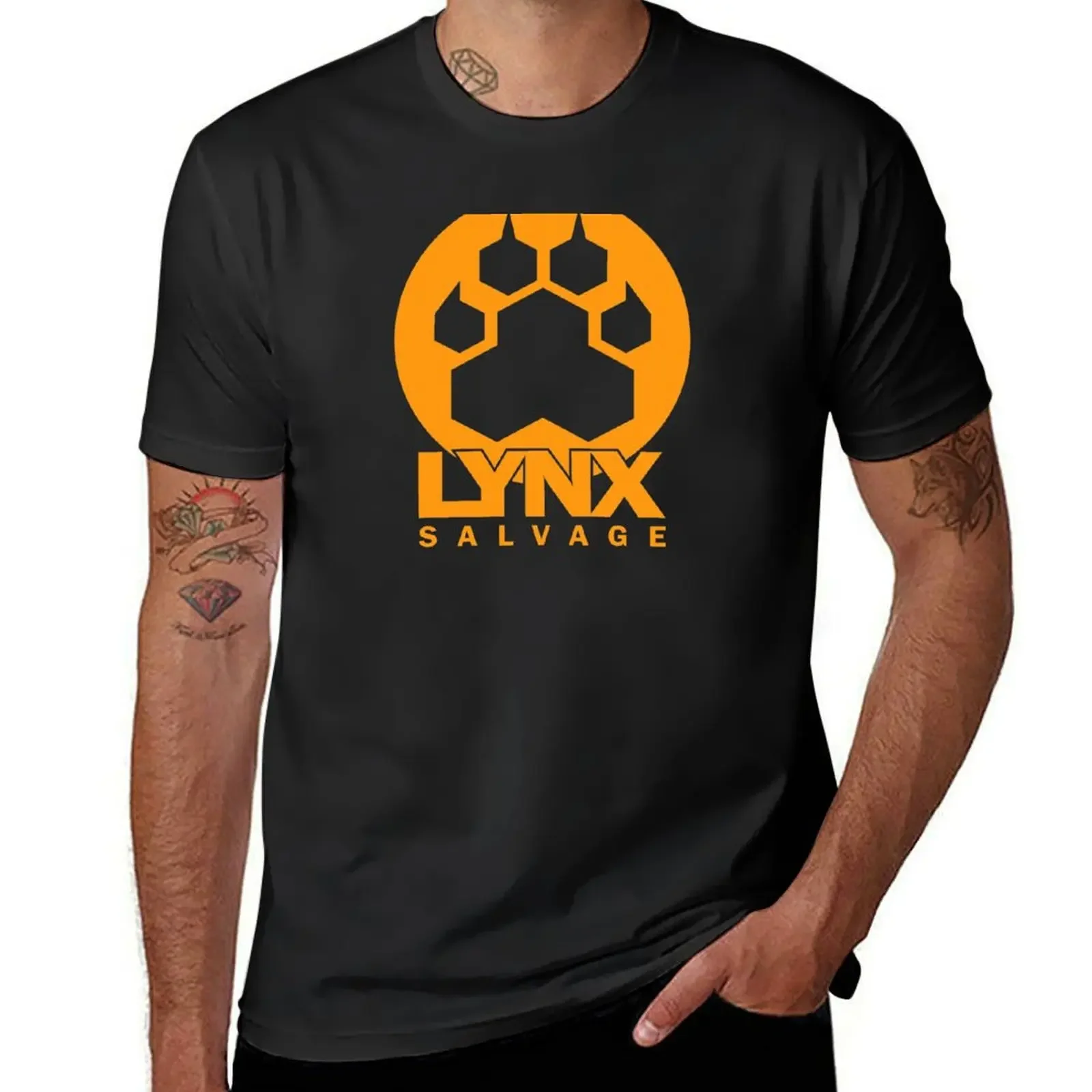 Circle LYNX Salvage Corp Orange Logo - Shipbreaker Hardspace T-Shirt shirts graphic tees animal prinfor boys Men's clothing