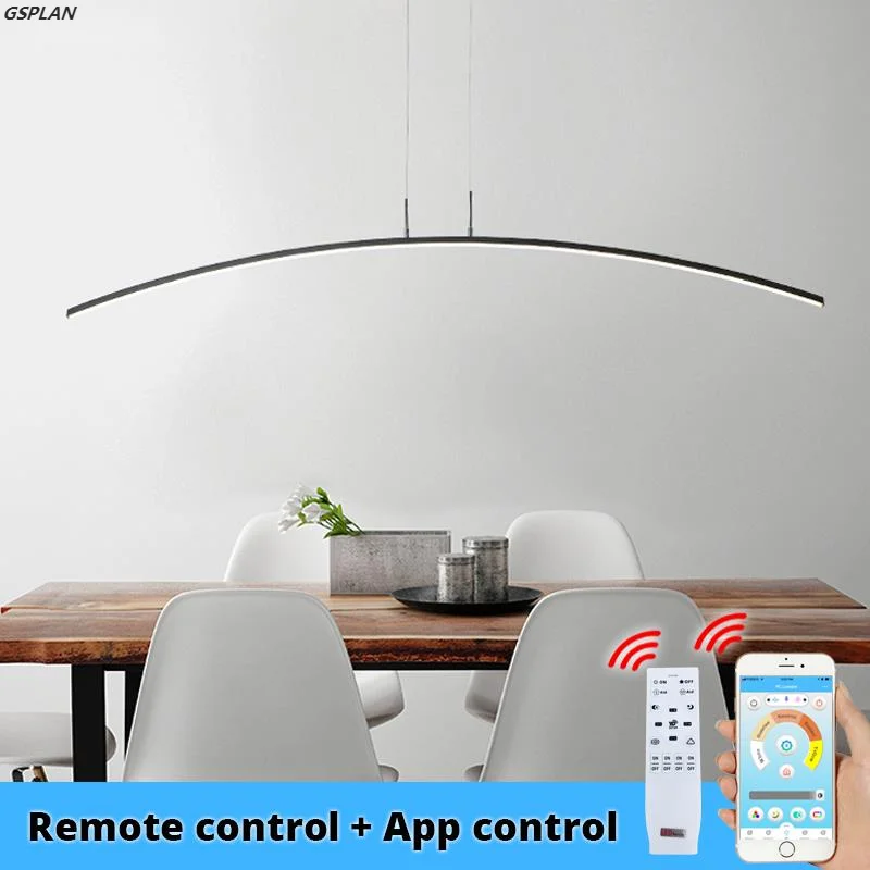 LED Simple Pendant Lights For Living Dining Room Kitchen Lustre Lamp Lighting Fixtures Lamparas AC85-260V Remote Control Avize