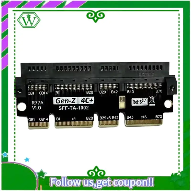 ABIK-Pcie5.0 X16 إلى Gen-Z 4C + بطاقة محول EDSFF 4C + بطاقة اختبار وحماية مرتفعة تدعم Gen5 PCI-E 5.0 512 جيجابت في الثانية