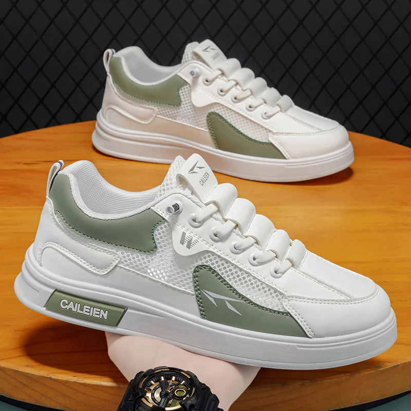 

Men 2026 New Breathable Mesh Sneakers No-tie Laces Casual Platform Shoes Non-slip Soft Sole for Daily Walking School Outdoor