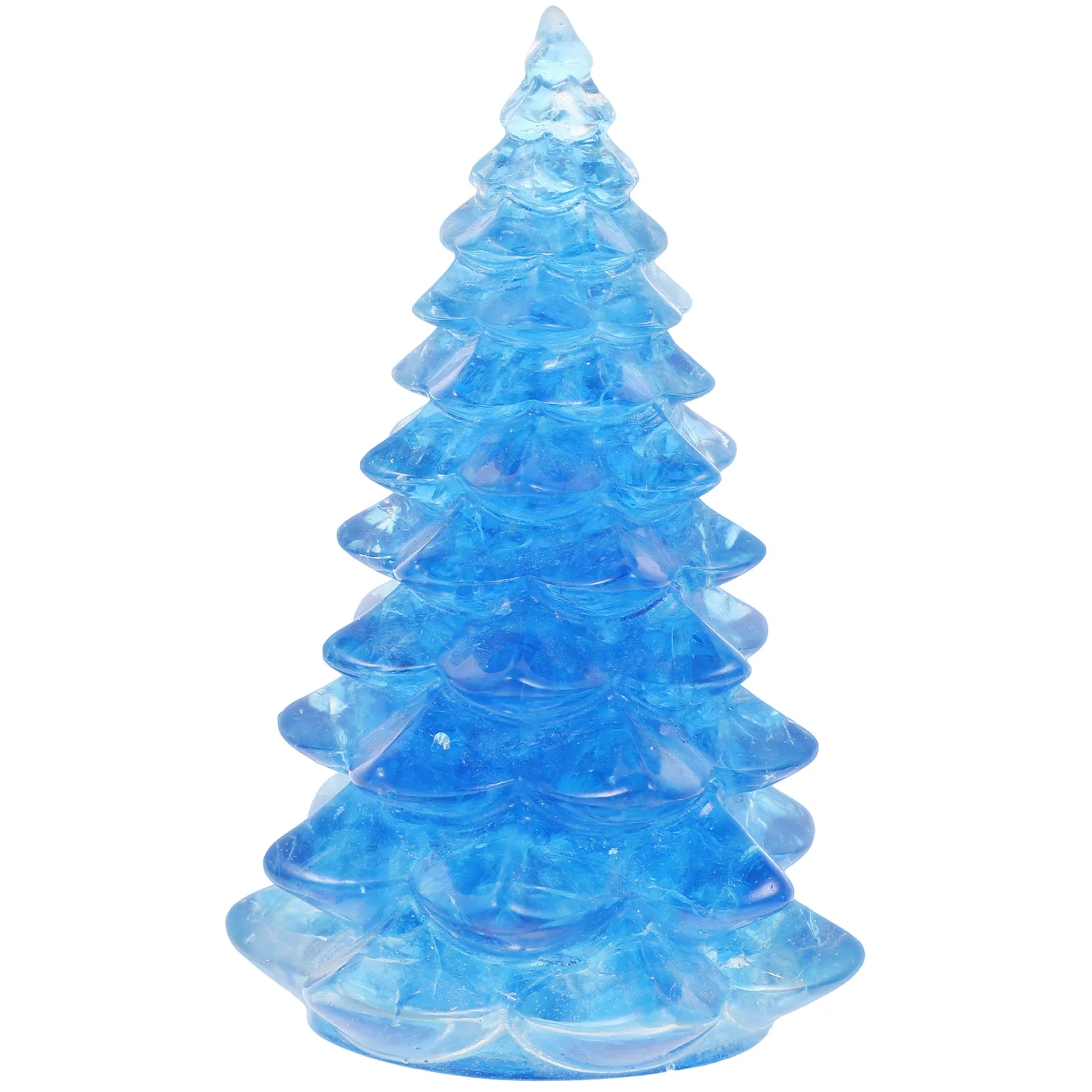 

Small Resin Craft Christmas Tree for Tabletop Decoration Mantel Fireplace Display DIY Holiday Village Setup Christmas Party