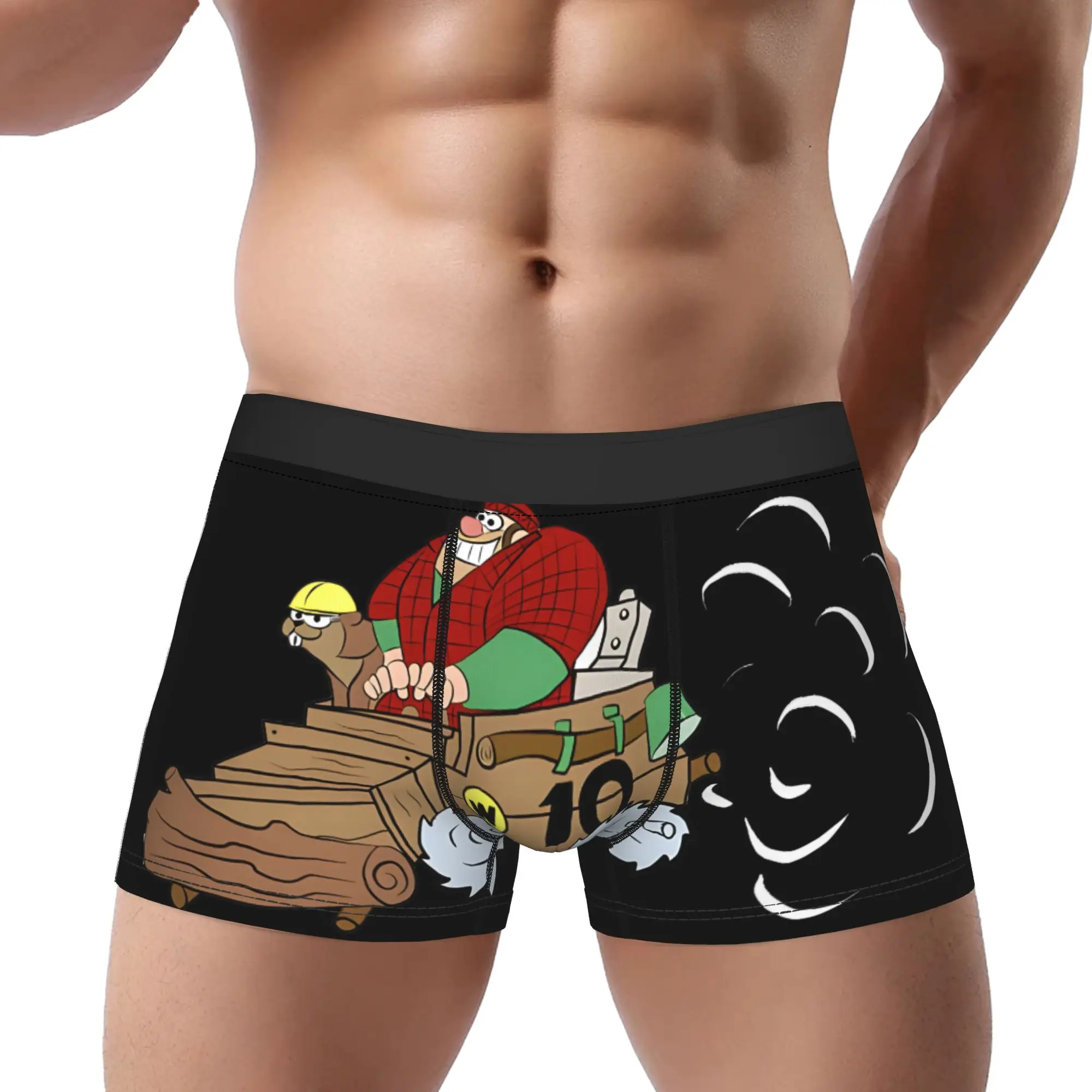 1piece Cool W-Wacky Race Underpants Breathbale Panties Man Underwear Print Shorts