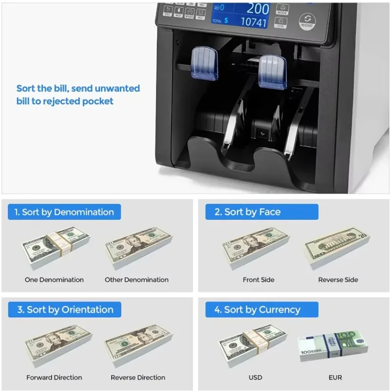 Newest CIS Mixed Denomination Money Counter Machine Portable Bill Counting USD AL-950