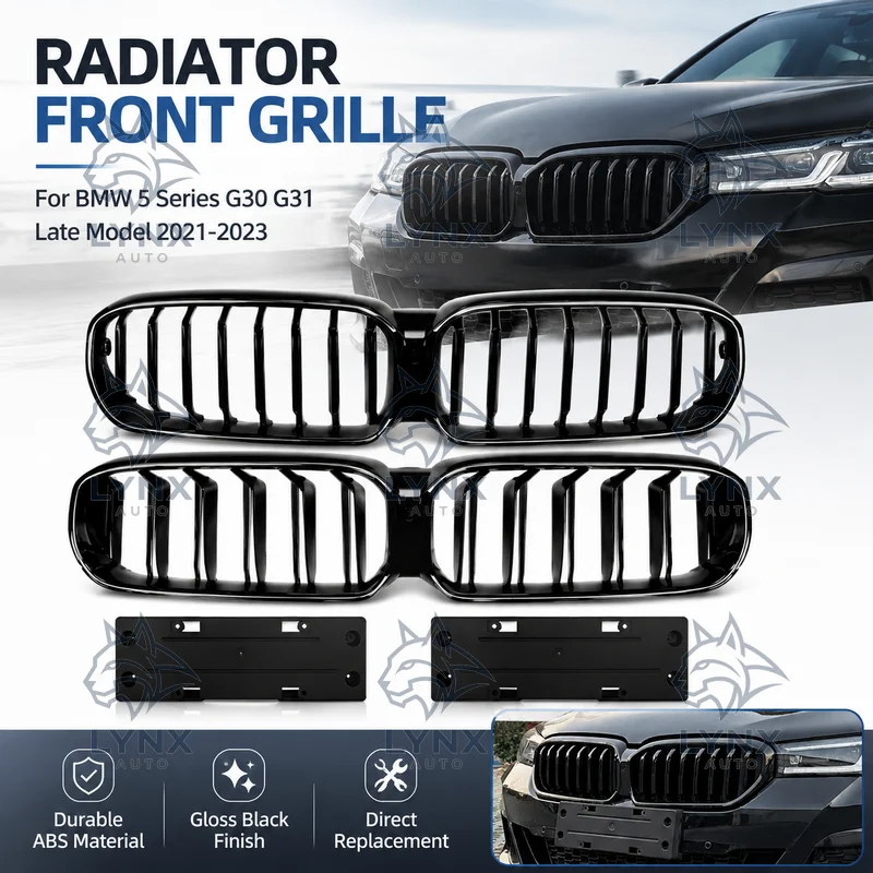 For BMW 5 Series G30 G31 Late Model 2021-2023 Single Bar Double Bar ABS Radiator Grille Cross-border Modification