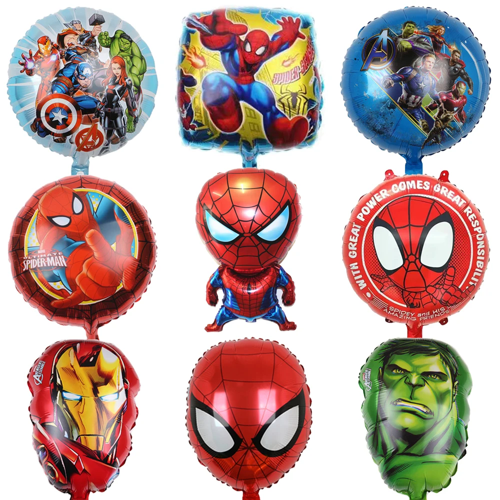 1pc 18 Inch Cartoon Disney Avengers Children Toy Inflatable Helium Foil Balloon Happy Birthday Baby Shower Party Decoration