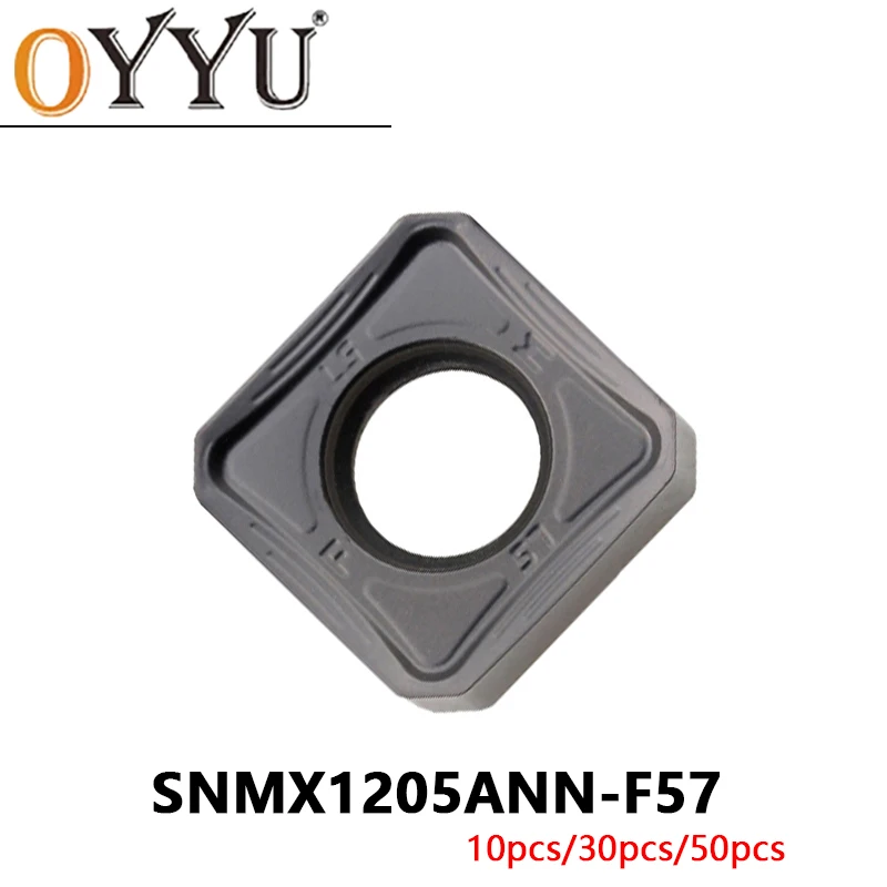 

10/30/50pcs SNMX1205ANN F57 OY880A Carbide Milling Inserts CNC Lathe Cutting General Processing SNMX1205 ANN Fast Feed Inserts