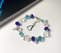 Handmade TXT FREEZE inspired beaded bracelet | KPOP jewelry | moa gift | handmade beaded bracelet | blue and pink bracelet