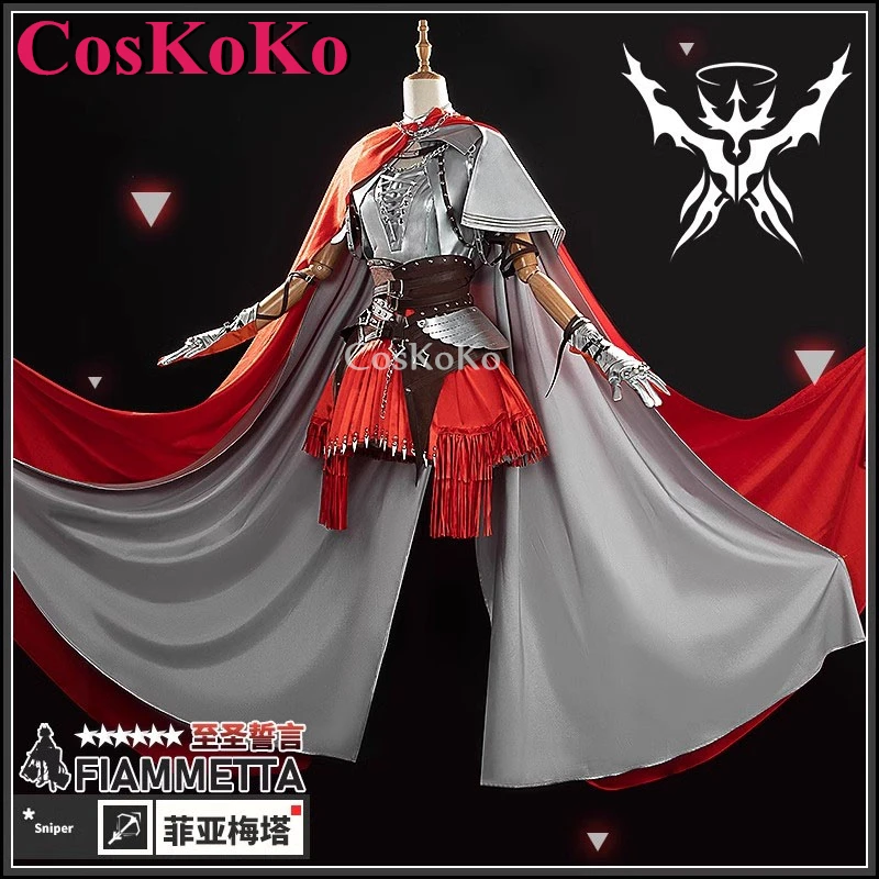 【Customized】CosKoKo Fiammetta Cosplay Game Arknights Costume Fashion Cloak Armor Full Set Halloween Party Role Play Clothing New