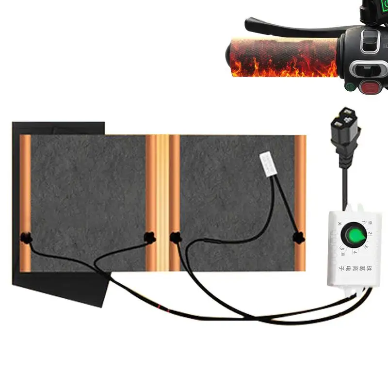 

Motorcycle Grip Covers Electric Handlebar Heater Warmer Pads Electric Motorcycle Hand Grip Heating Handle Kit Universal Heated