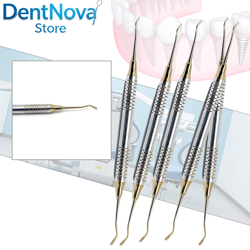 

5pcs Double Ended Composite Spatula Dental - Autoclavable Stainless Tool for Crown & Bridge Buildup Tasks
