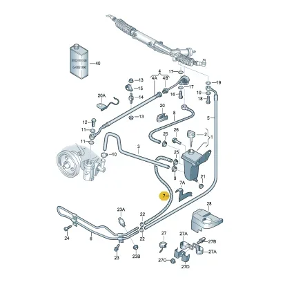 1.6 1.8 2.0 Steering Power Oil Reservoir Cooling Return Hose Line Pipe For Audi A4 B6 B7 Seat Exeo 8E0422891C 8E0 422 891 C