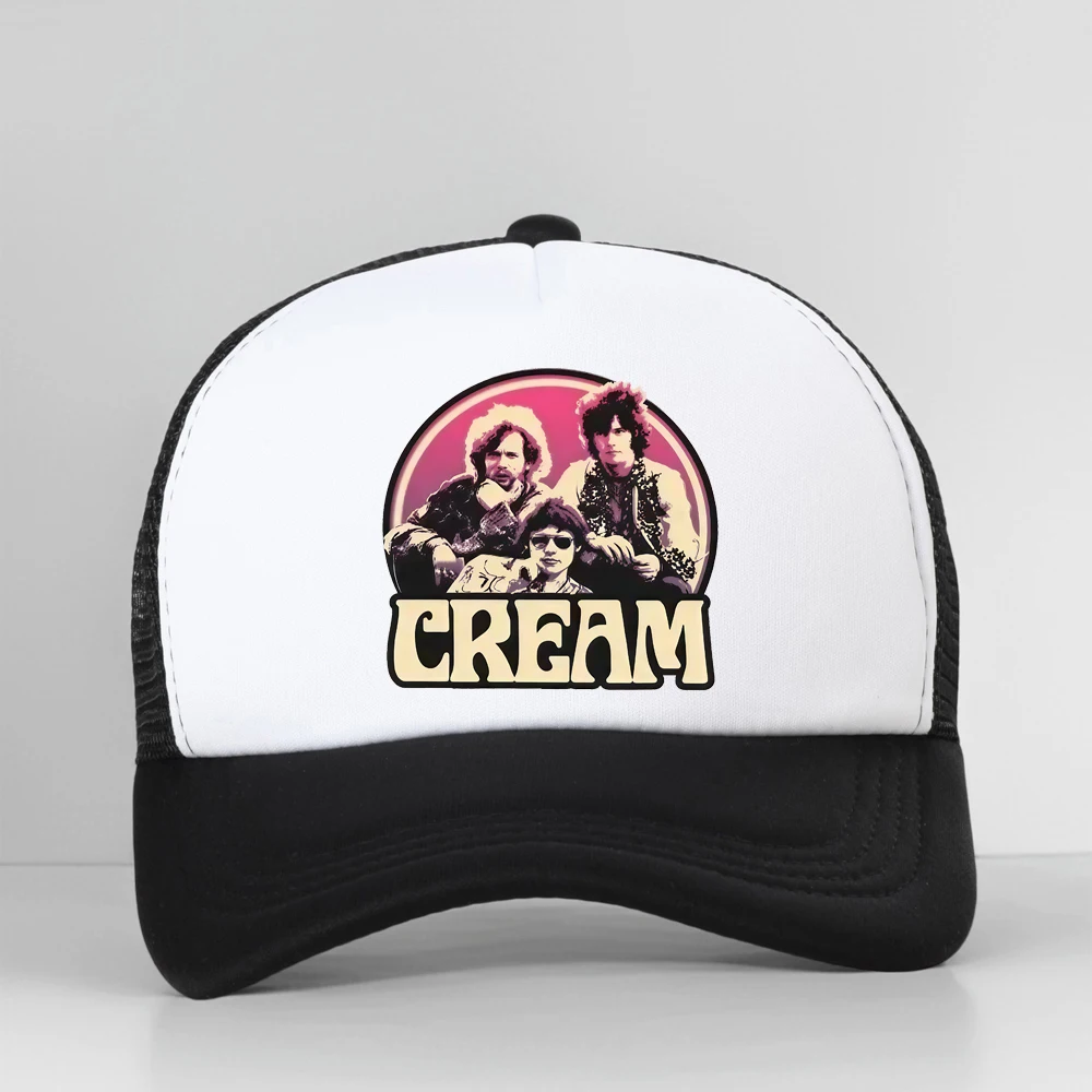 

Cream Band Letter mesh Baseball Cap Unisex Summer Outdoor Adjustable Fashion Casual Sunscreen Breathable Snapback Hat