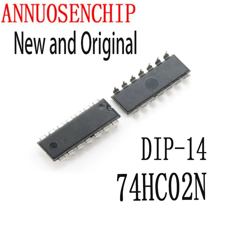 100PCS New And Original DIP14 74HC02 DIP SN74HC02N DIP-14 IC 74HC02N