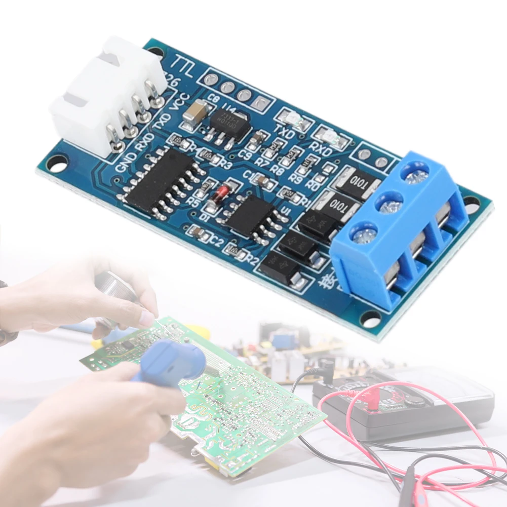 TTL Serial Port To RS485 Converter Module with Cable Serial Communication Module RXD TXD Indicator for Arduino