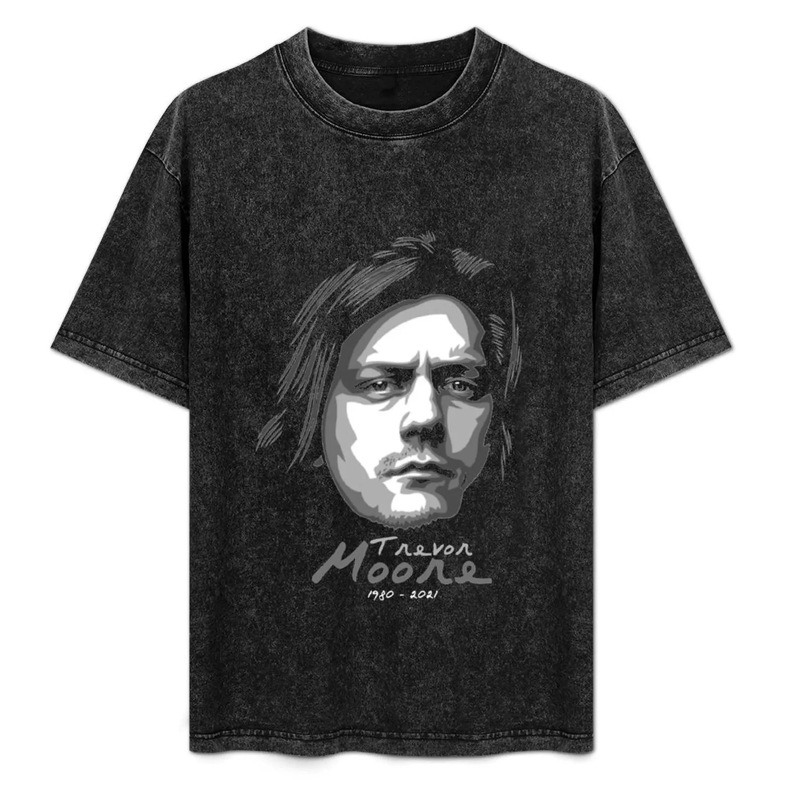 

TREVOR MOORE Essential Classic T-Shirt Casual Simple Design Short Sleeve Shirt