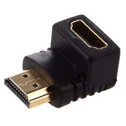 HDMI adapter 90 degree right angle L - type (bottom)black