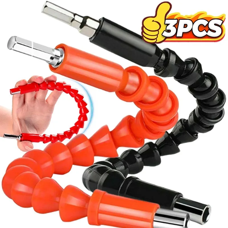 

Flexible Shaft Drill Bit Extension Screwdriver Bit Holder Universal Soft Shaft 360° Electric Drill Adaptor Bendable Snake Bits