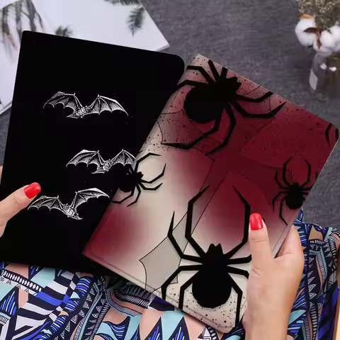 Black Spider Web Cartoon Gift Tablet Case For Lenovo Xiaoxin Legion Pad Tab Pro GT Y700 Gen4 2 11 P11 M10 K10 3rd Plus Gen