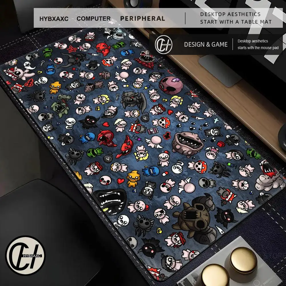 Funny Game The B-Binding Of L-Lsaac Mouse Pad Anti Slip Big Table Pad Rubber Edge Locked Thickened Laptop Gaming Large Desk Mat