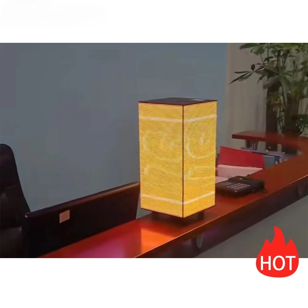 カスタマイズ可能な3/4パネル一体型コラムLEDディスプレイ 展示ホール通路照明用屋内回転式通路照明