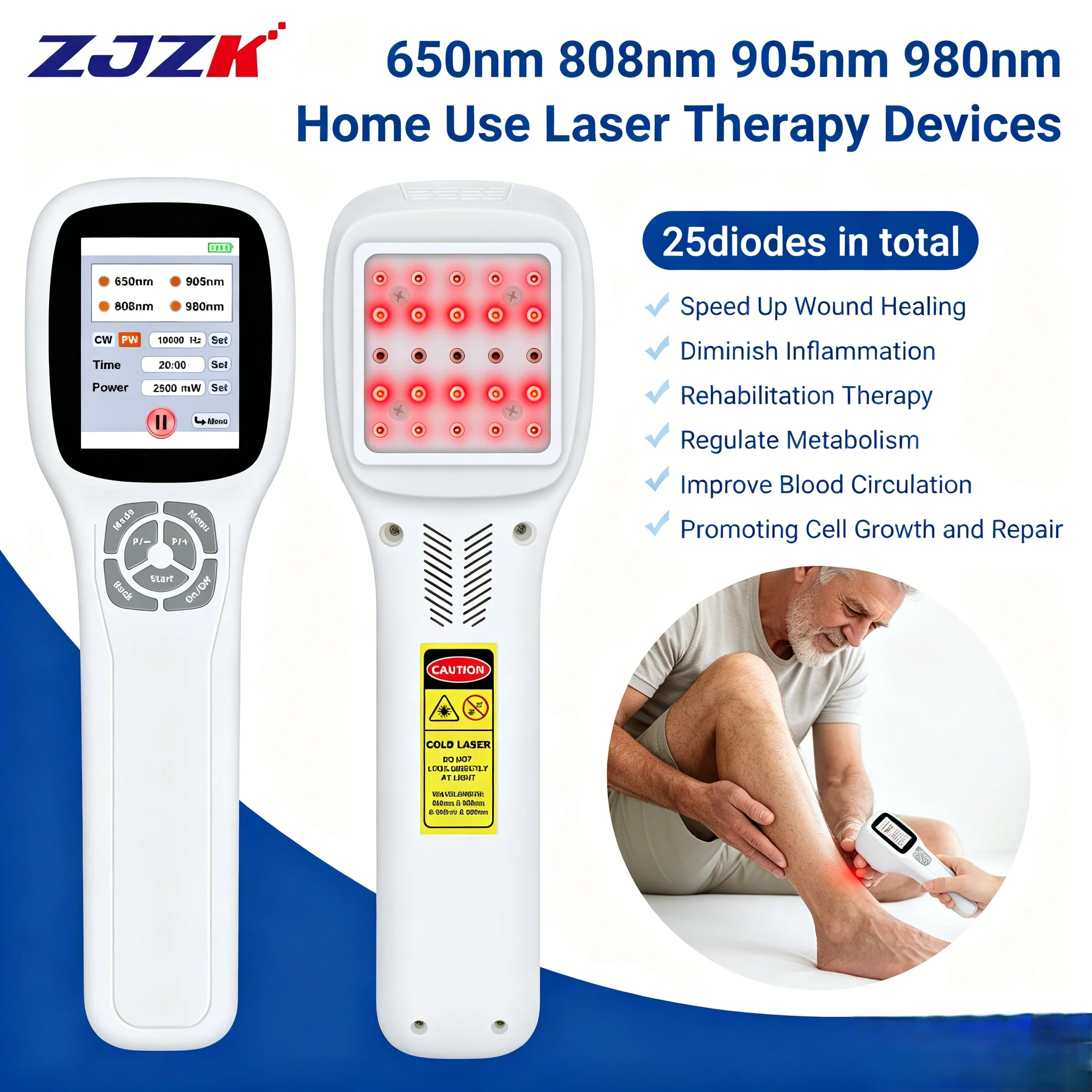 

NEWClass II Handheld Infrared Low Level Light LLLT Cold Device for Soft Tissue Damage Neck Pain and Minor Muscle AcheGOOD