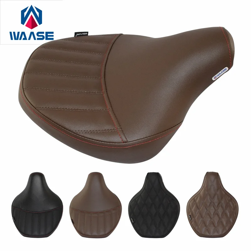 Waase For Triumph Bonneville Bobber 1200 2017 2018 2019 2020 2021 2022 الجبهة سائق سولو مقعد القلنسوة وسادة وسادة الجلود الاصطناعية #1