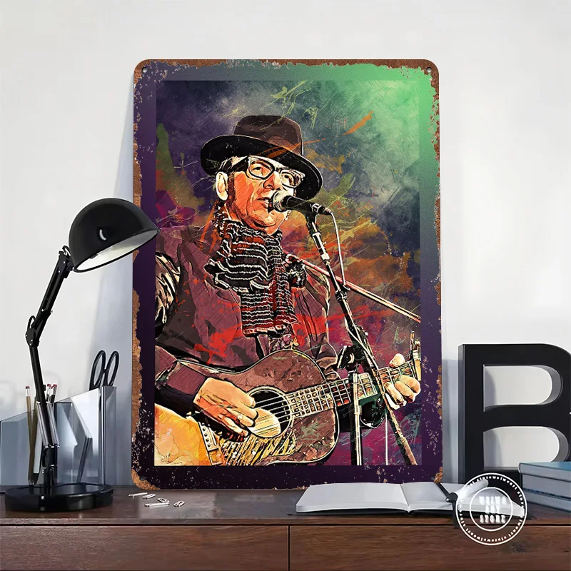 ELVIS COSTELLO Metal Poster Customized Wall Art Retro Vintage Tinplate Signs for Room Ornaments Wand Deko Gaming Decoration Home