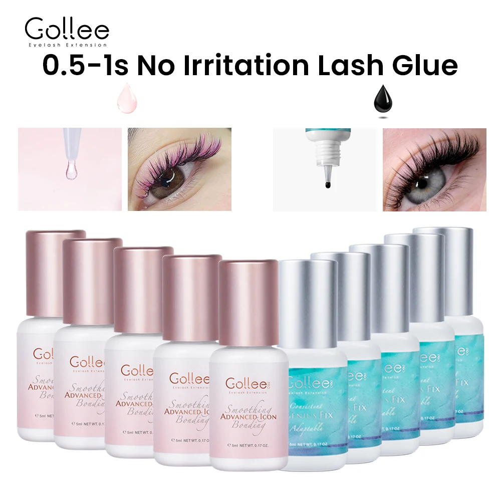 

Gollee 0.5-1s Dry Glue for Eyelashes Extension Adaptability Hypoallergenic Lash Extension Glue for Professional Artists Supplies