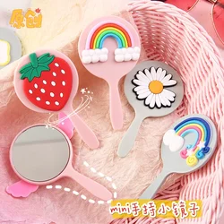 Mini Creative Cartoon Portable Makeup Mirror Wind Cute Girl Makeup Sweet Portable Handheld Mirror Makeup Mirror