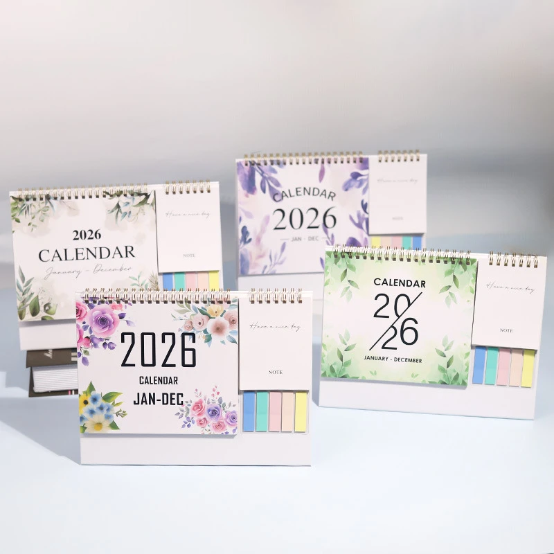 2026 Creative Check in Desk Calendar Multi functional Combination Calendar Desktop Decoration Office Ornament Cute Little Gift