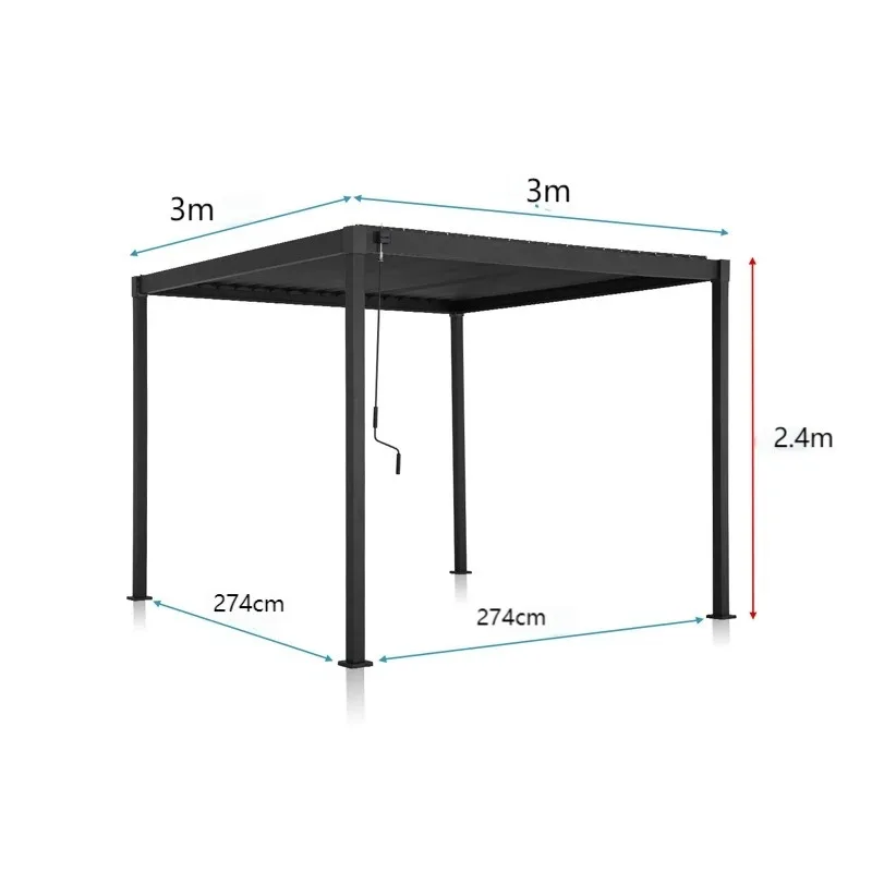 

Venetian Gazebo Aluminum Pavilion Garden Villa Courtyard Household Outdoor Awning Awning