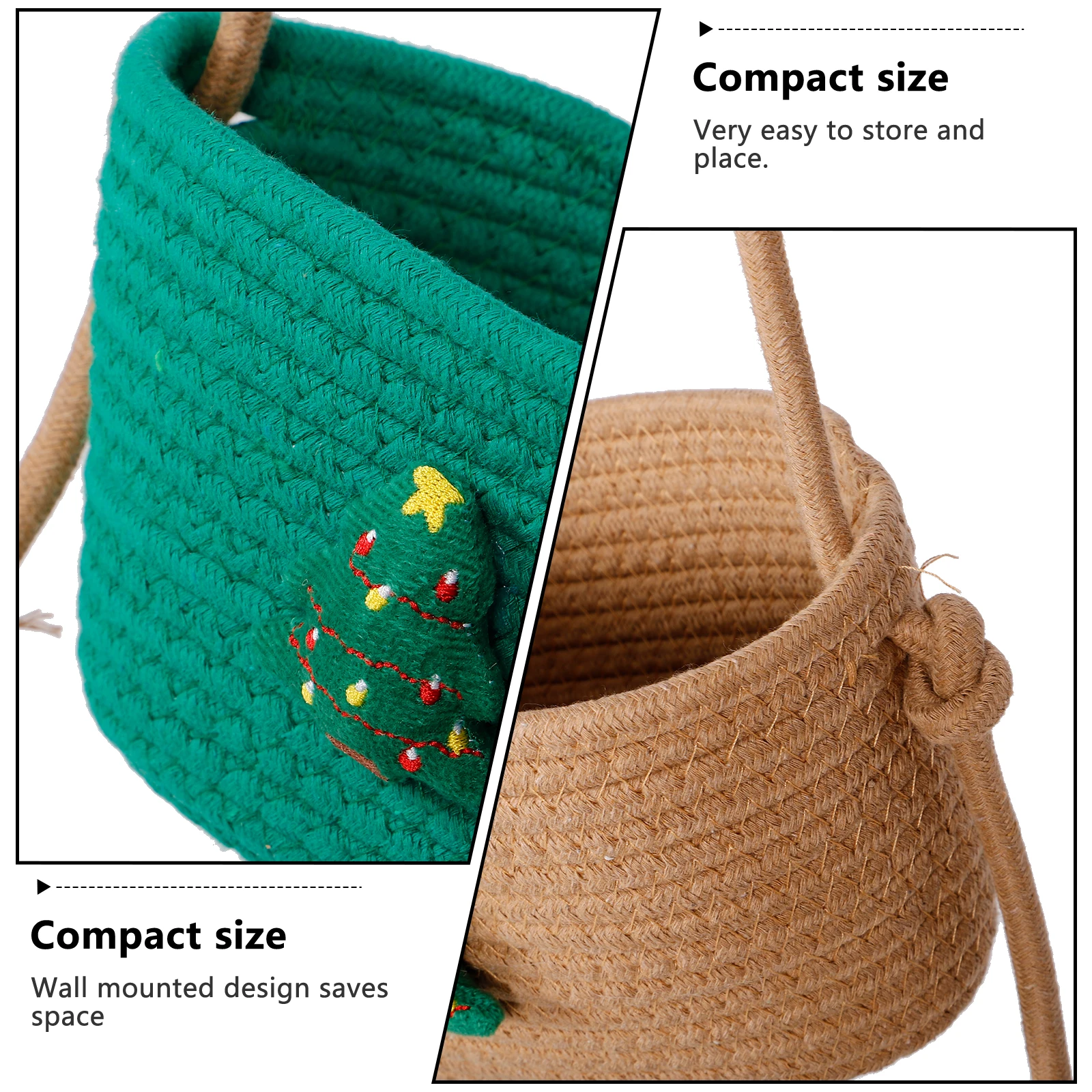 

Wall Hanging Storage Multi-Layer Cotton Rope Woven Organizer For Living Room Space-Saving Large Capacity Sundries Holder