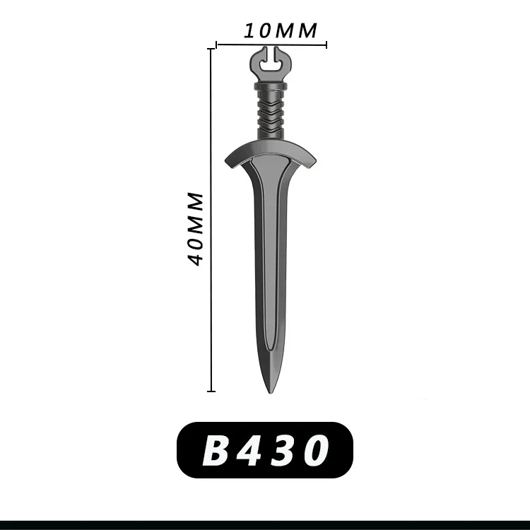 Medieval European Military Sword Kit Packs MOC Building Blocks Weapons Parts Model Bricks Toys Compatible With LEGO