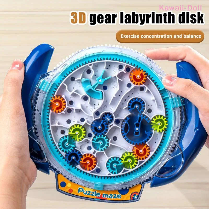 [DO] Divertido Rompecabezas 3D de ABS, Laberinto de Engranajes Creativo, Disco de Equilibrio con Bolas, Rueda de Laberinto, Juguete Educativo de Habilidad Mental [DO]