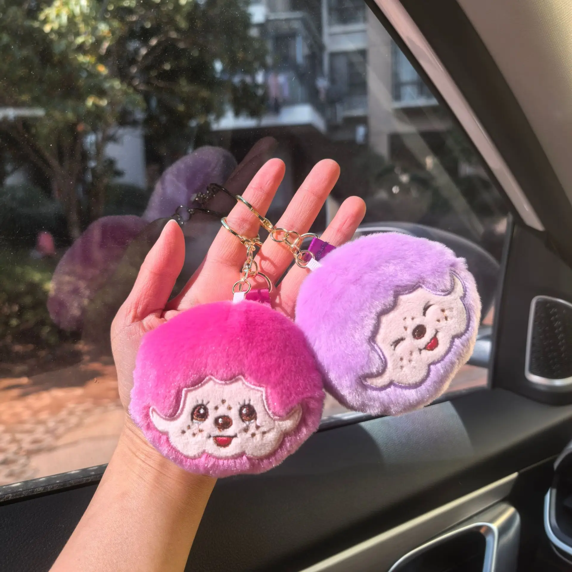 Qiqi Cartoon plush keychain, cute avatar doll backpack pendant, handbag pendant, small accessory, couple packaging decoration, s