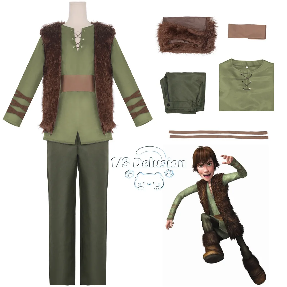 How to Train Your Dragon Hiccup Cosplay Costume Adult Halloween Carnival Party Christmas Play Role Clothes Clothing 1/3 Delusion view 3