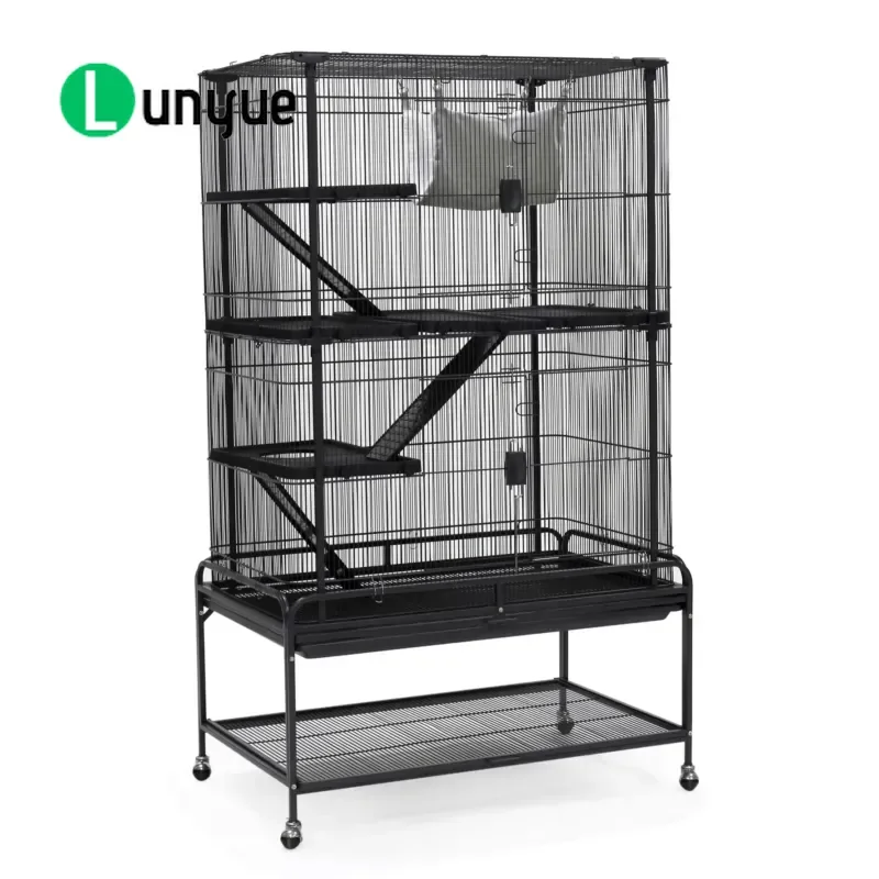 Large Stainless Steel Bird Cage Indoor Bite Proof Scratch Resistant Multi Functional Display Stand for Parrot Cat Pet House