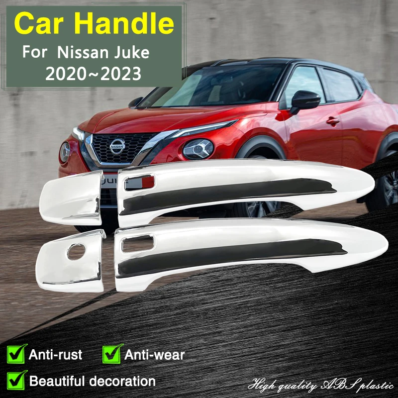 

Fit for Nissan Juke 2 F16 2020 2021 2022 2023 Luxurious Chrome Smart Door Handle Cover Car Accessories Protective Stickers Trim