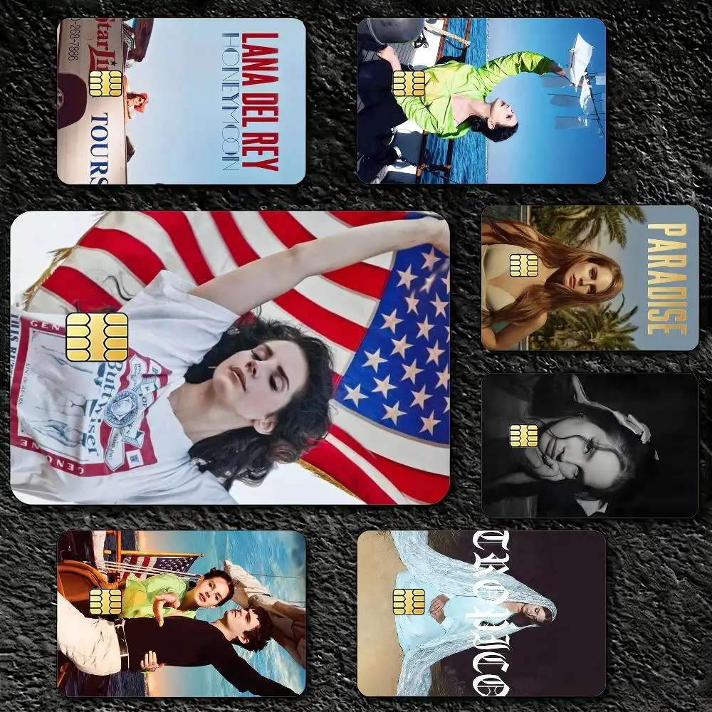 

L-Lana D-Del R-Rey Credit Card Skin Stickers For VISA Bank Bus Metro Access Card Protective Film Cover Sticker