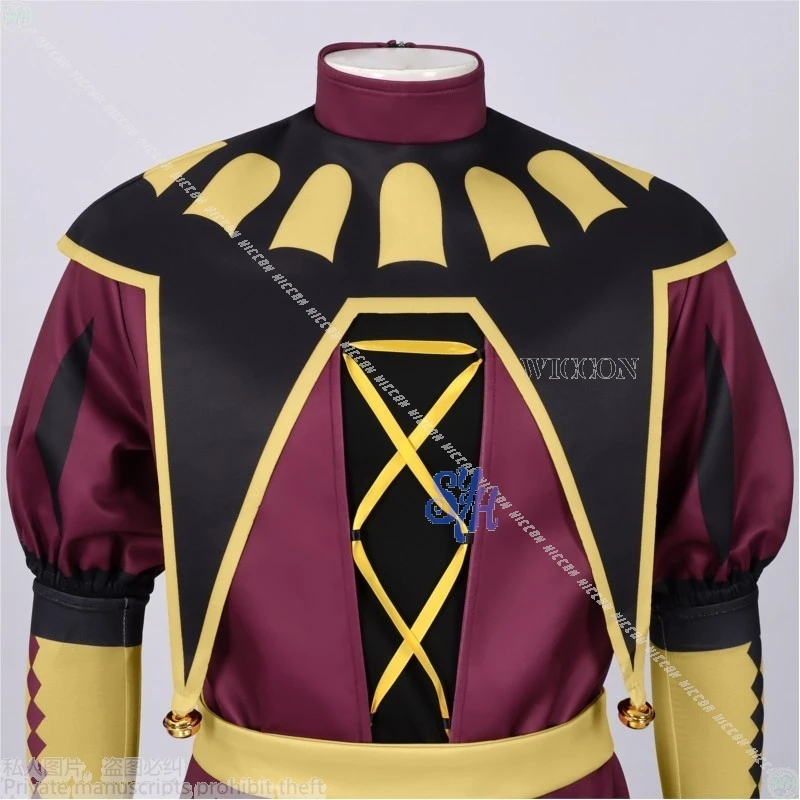 Freakk ピエロット コスプレ ピエロ レッド ブラック ゴールド 制服 ウィッグ ホラー マスク ハロウィン ロールプレイ