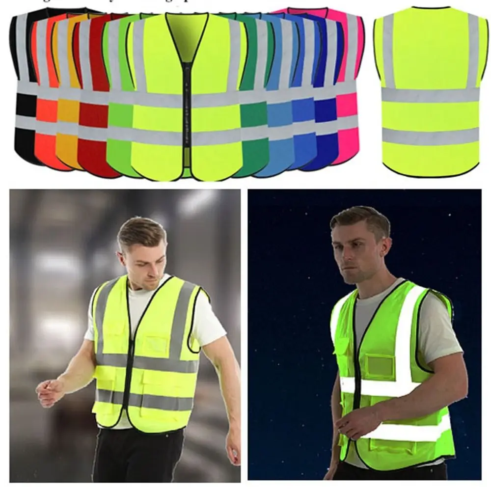 

New High Visibility Running Sports Vest Multicolors Reflective Vest Paste Front Cycling Clothes Outdoor Cycling Accessories