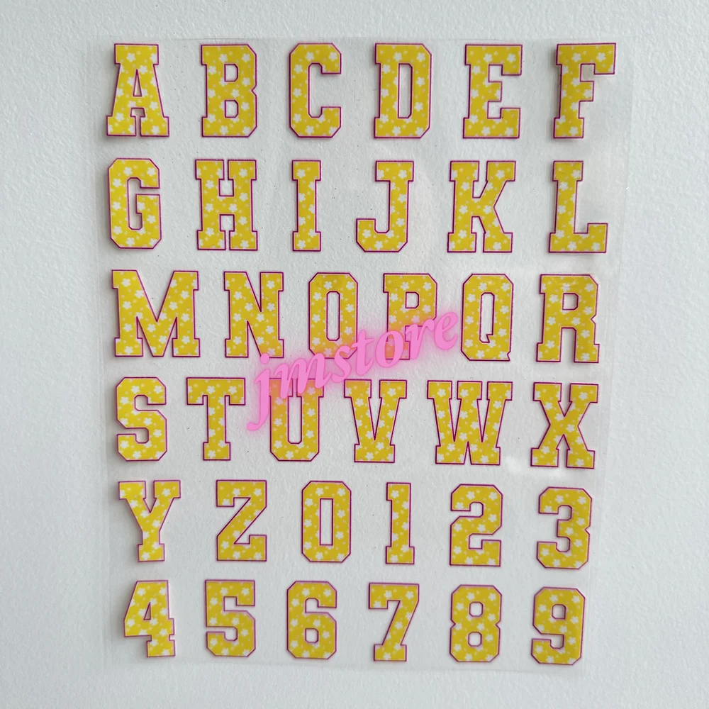 New Sport Alphabet Striped Letters Numbers UV DTF Decals Durable Ready To Apply Transfer Stickers For Libbey Glass Can DIY Decor