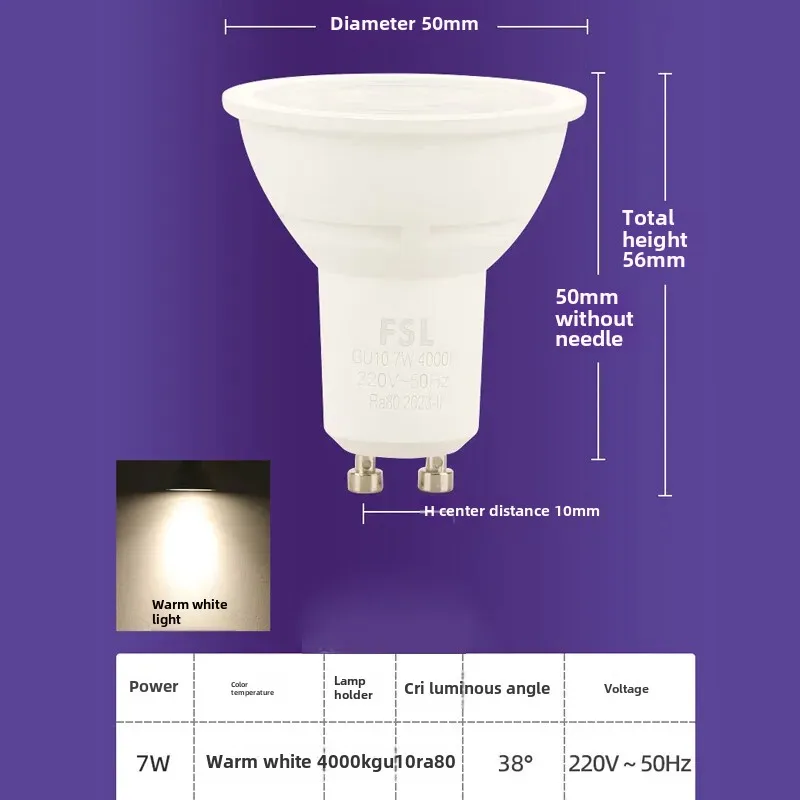 Fsl Buddhist Lighting Gu10 Spotlight Led Lamp Cup Cob Lamp Bulb High Brightness Energy Saving Fixture 220v Socket