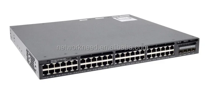 New in box 3650 48 Port PoE Switch 4x1G Uplink IP Base Gigabit Network Switch WS-C3650-48PS-S