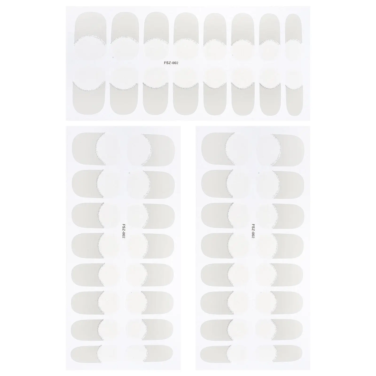 

3 Sheets Nail Polish Stickers Pet Resin Nail Strips Quick Manicure Long-Lasting Gel Sticker Nails for Women Gel Polish Strips