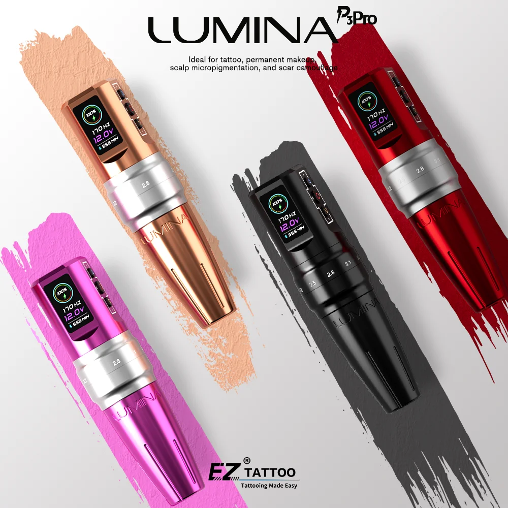 EZ P3 PRO Lumina sans fil PMU Machine à tatouer stylo réglable Storke Microblading ombrage Eyeliner cuir chevelu ligne Fine tatouage SMP