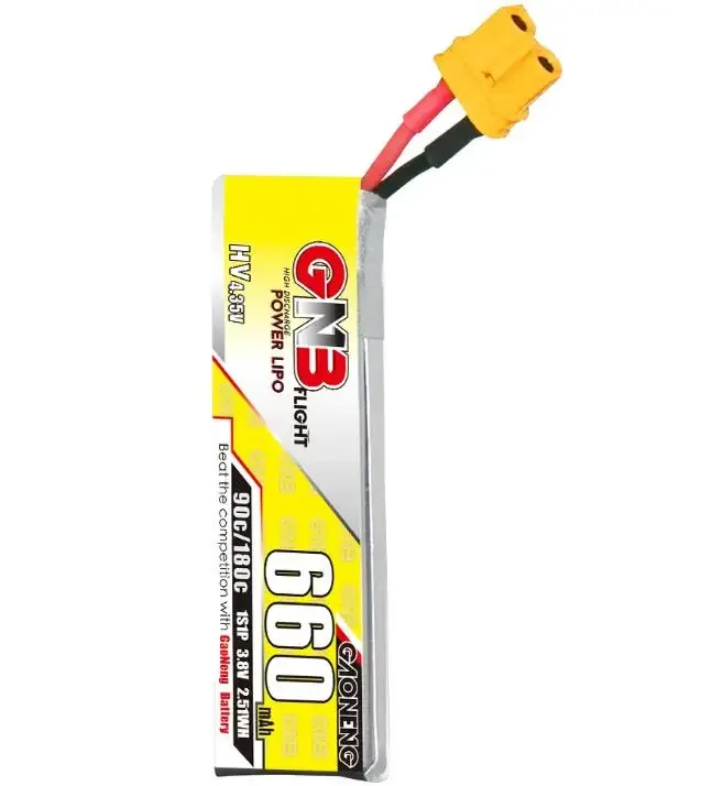 GNB 1S LiPo 3.8V HV  650mAh 90C LiPo Battery XT30 Connector for Tinyhawk NanoHawk Kingkong LDARC Beta75X Mobula7 Snapper
