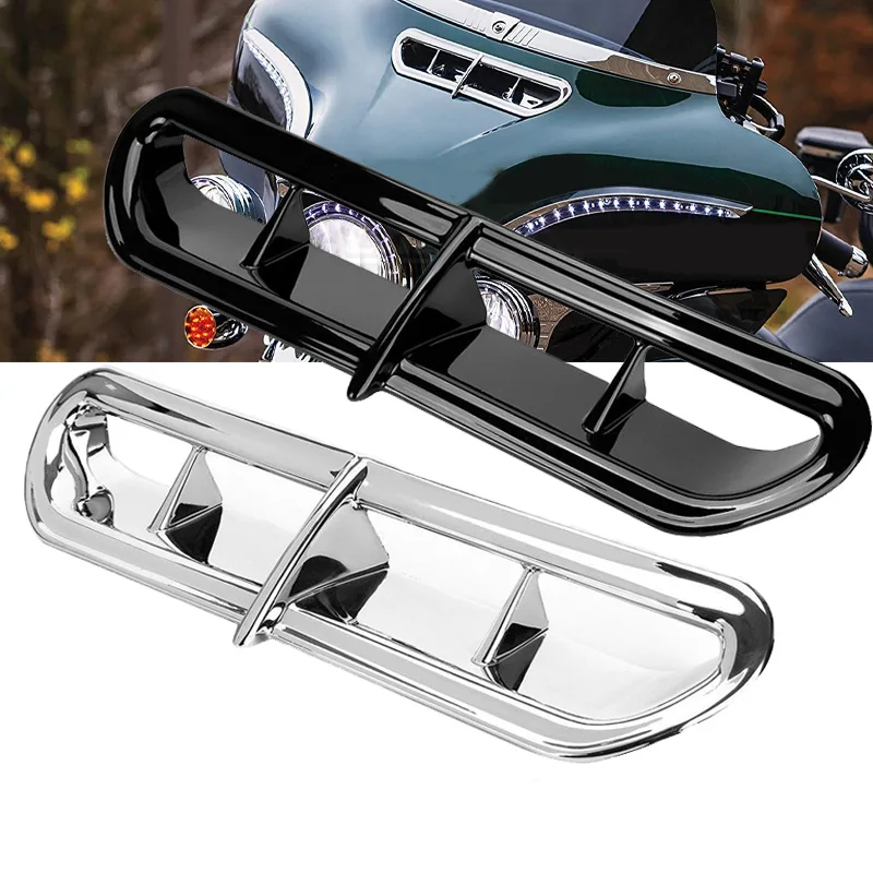 

For Harley Touring Street Glide Ultra Limited Tri Glide 2014-20 Motorcycle Accessory ABS Plastic Front Fairing Vent Accent Cover